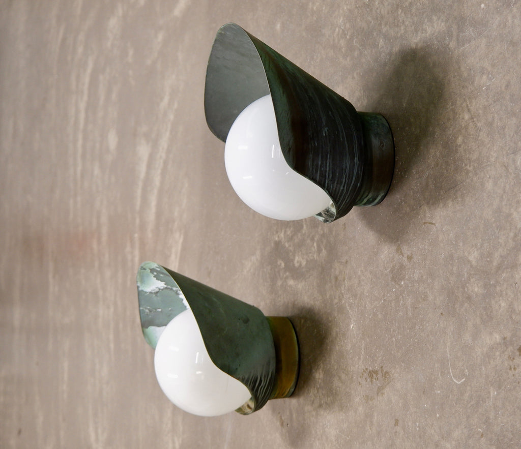 Paavo Tynell, pair of outside lamp model 7309 for Taito oy, circa 1940.