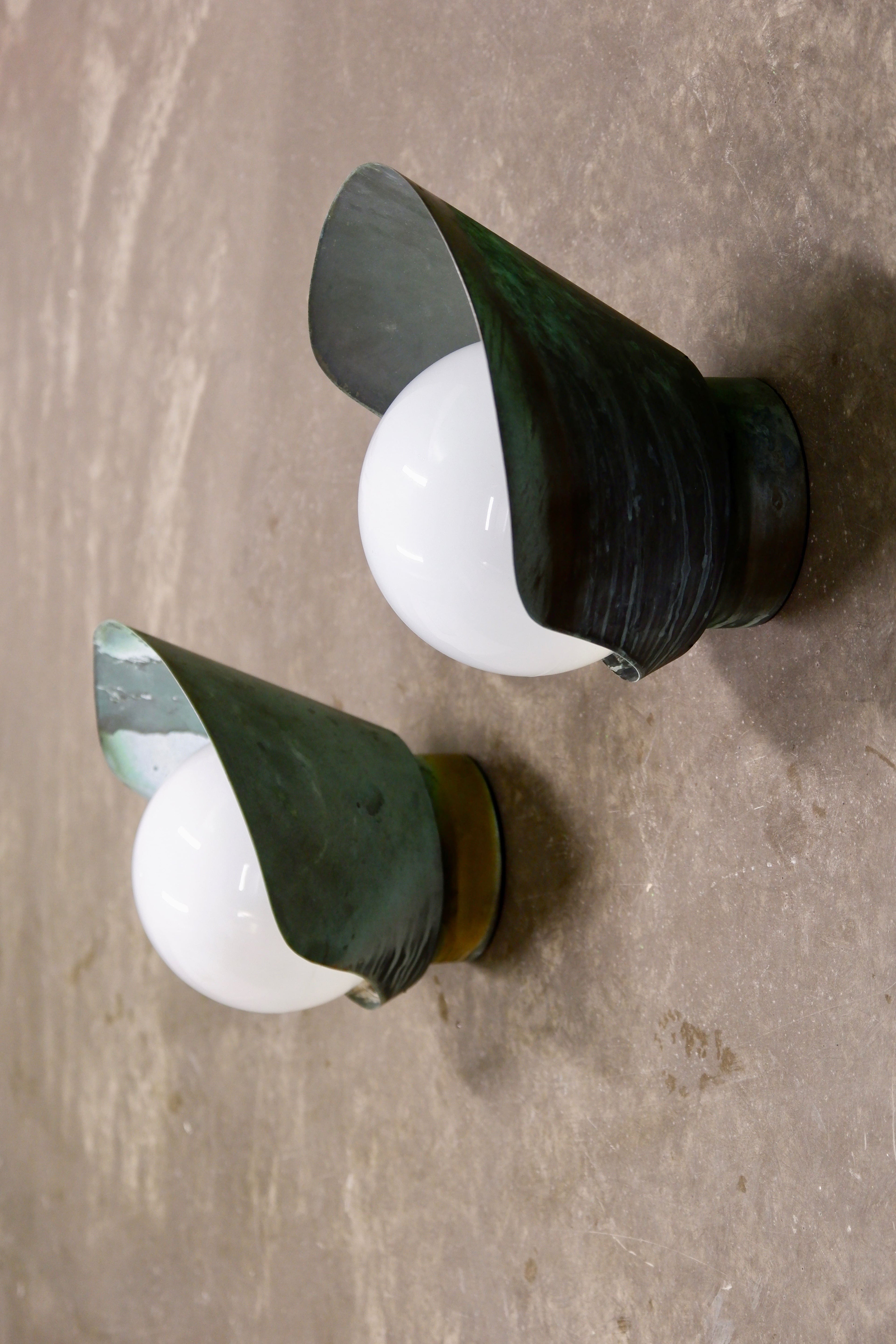 Paavo Tynell, pair of outside lamp model 7309 for Taito oy, circa 1940.