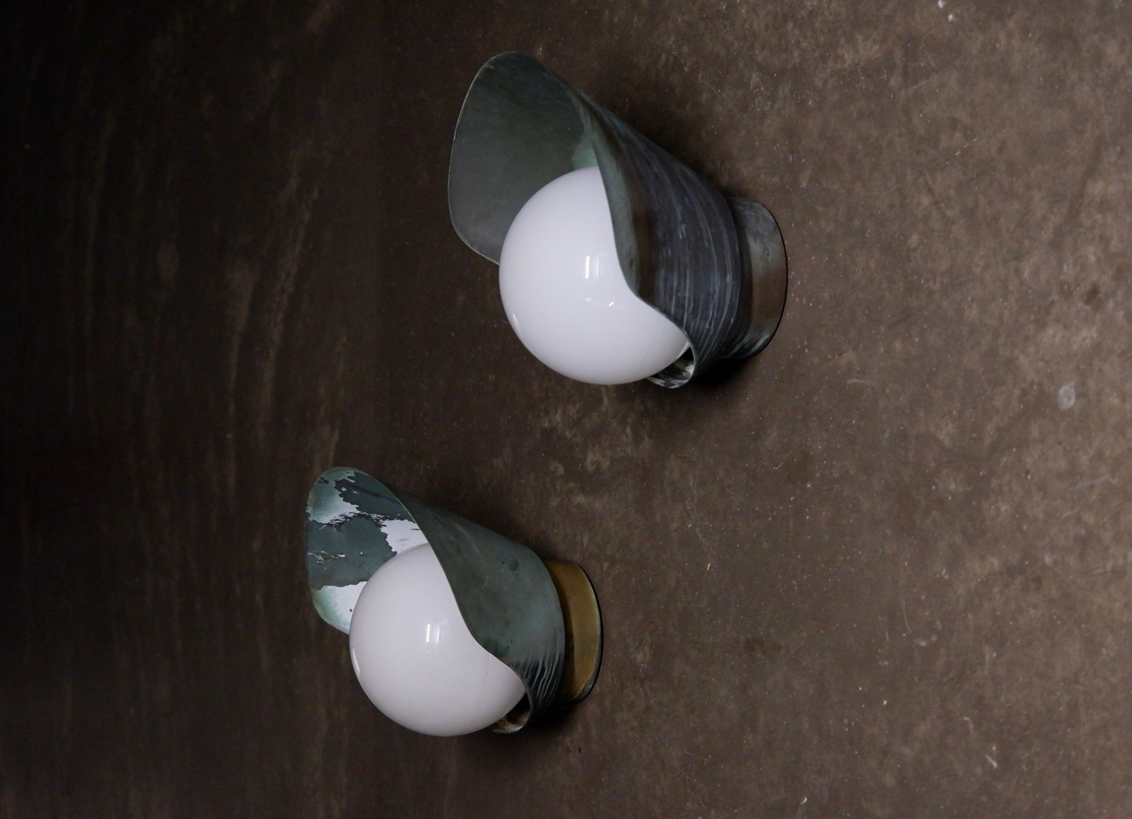Paavo Tynell, pair of outside lamp model 7309 for Taito oy, circa 1940.