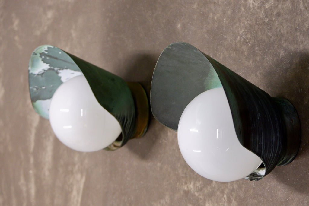 Paavo Tynell, pair of outside lamp model 7309 for Taito oy, circa 1940.