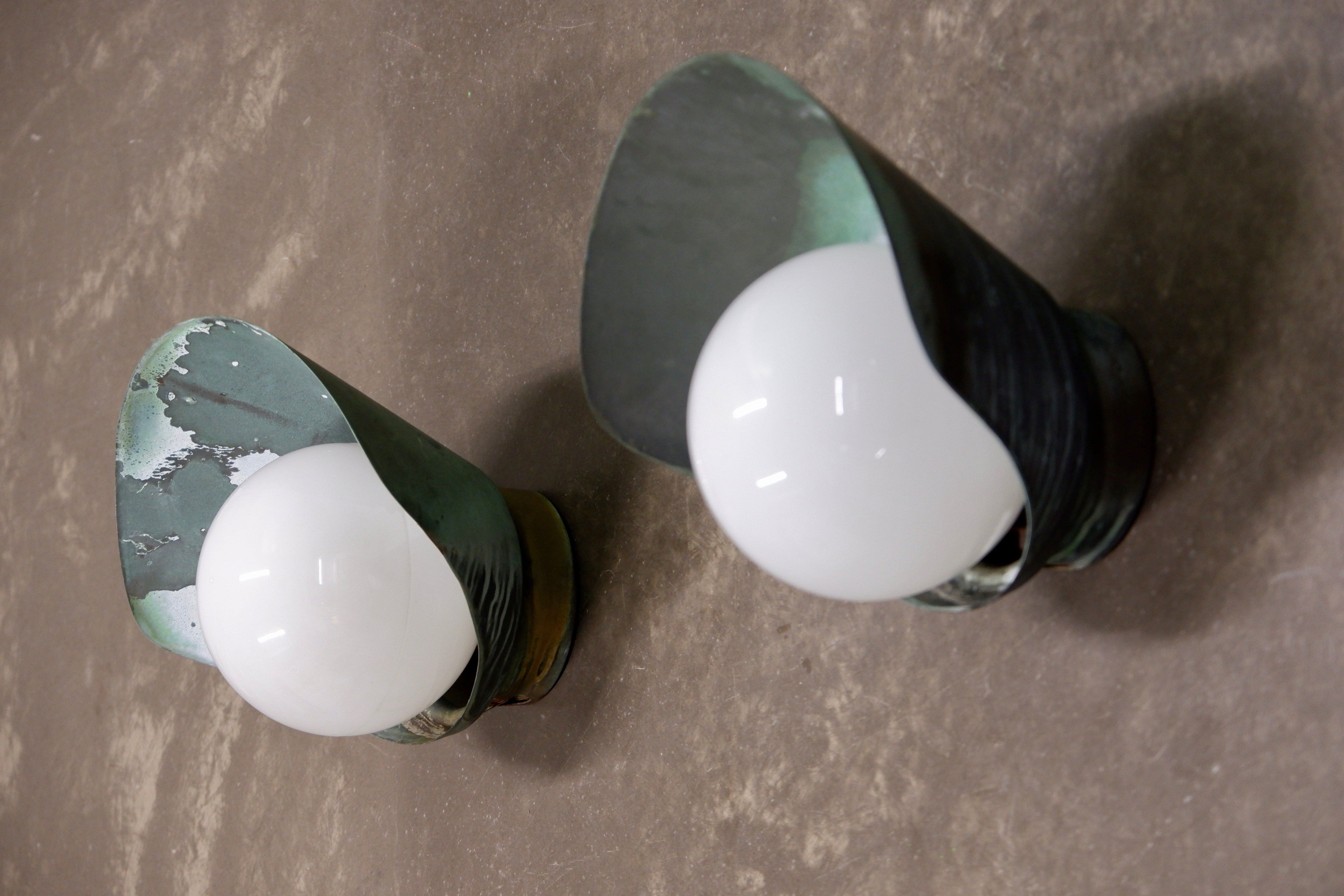 Paavo Tynell, pair of outside lamp model 7309 for Taito oy, circa 1940.