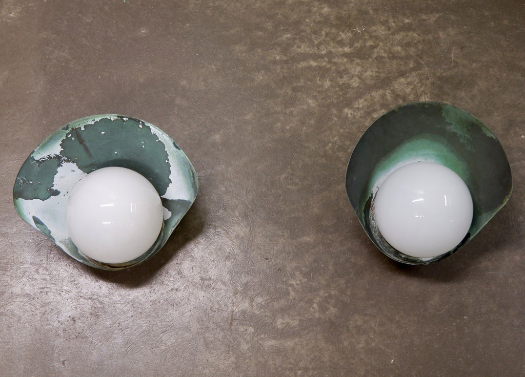 Paavo Tynell, pair of outside lamp model 7309 for Taito oy, circa 1940.