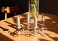 Paavo Tynell massive candelabre, nickel brass circa 1960
