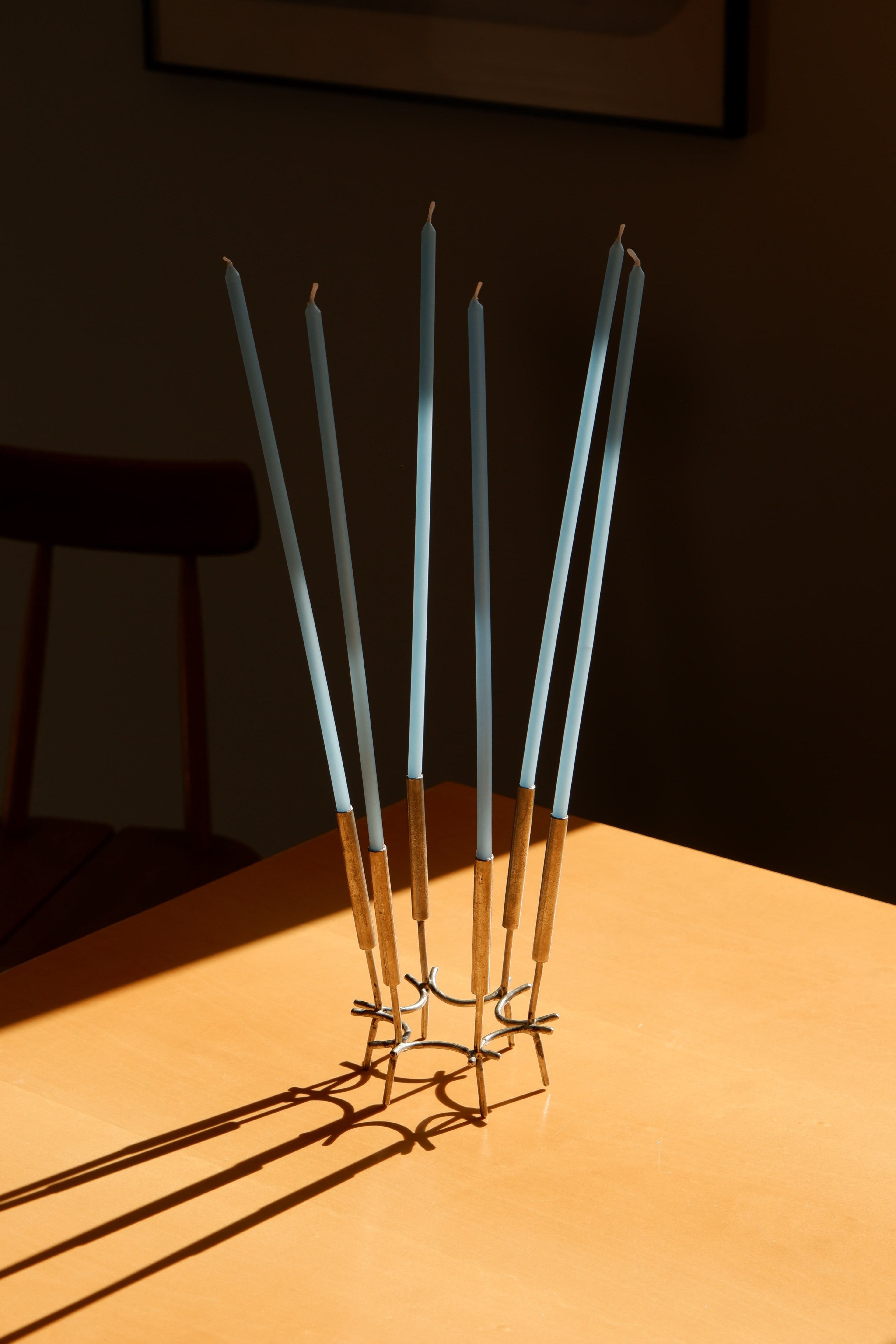 Paavo Tynell Candelabre, nikel brass circa 1960.