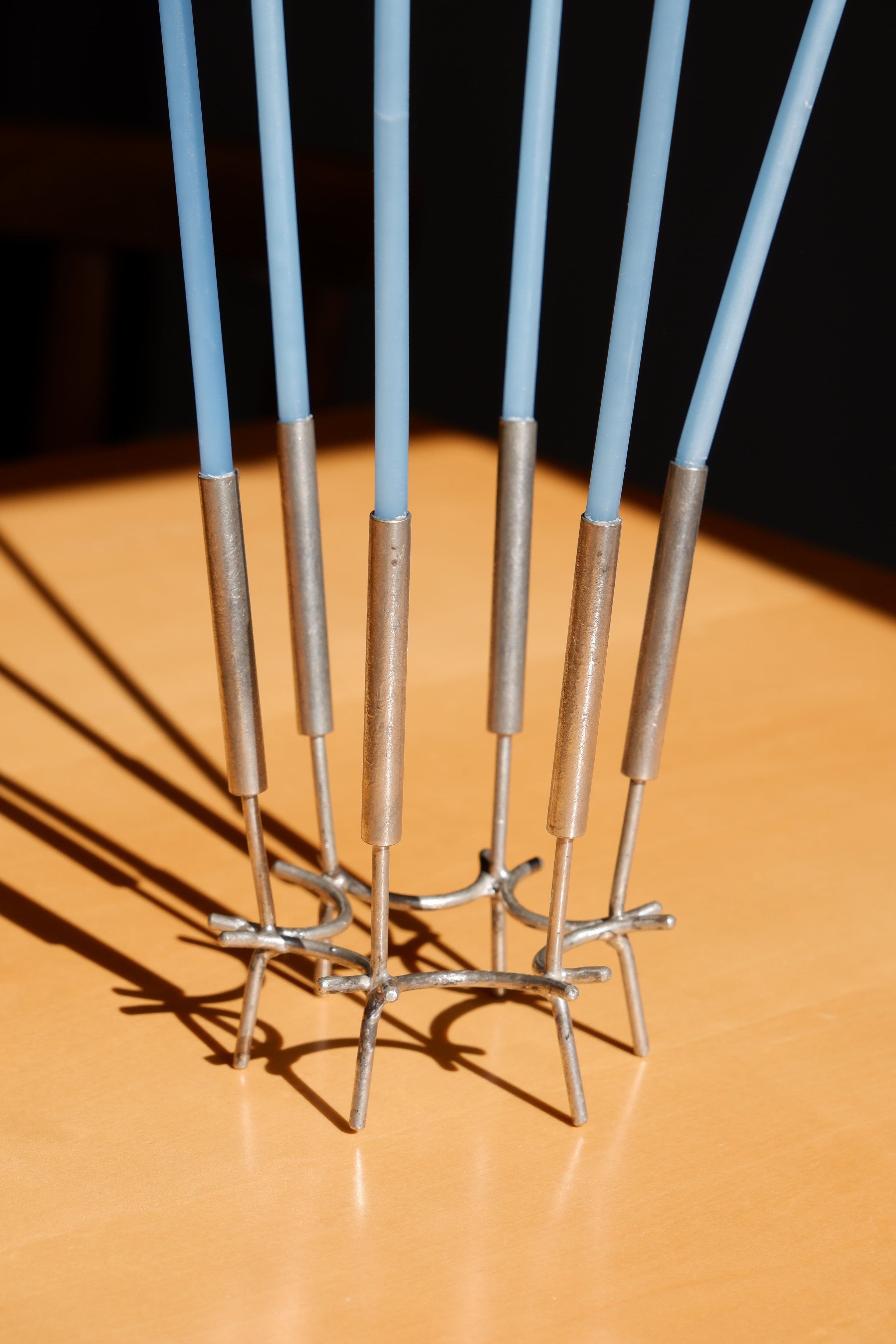 Paavo Tynell Candelabre, nikel brass circa 1960.