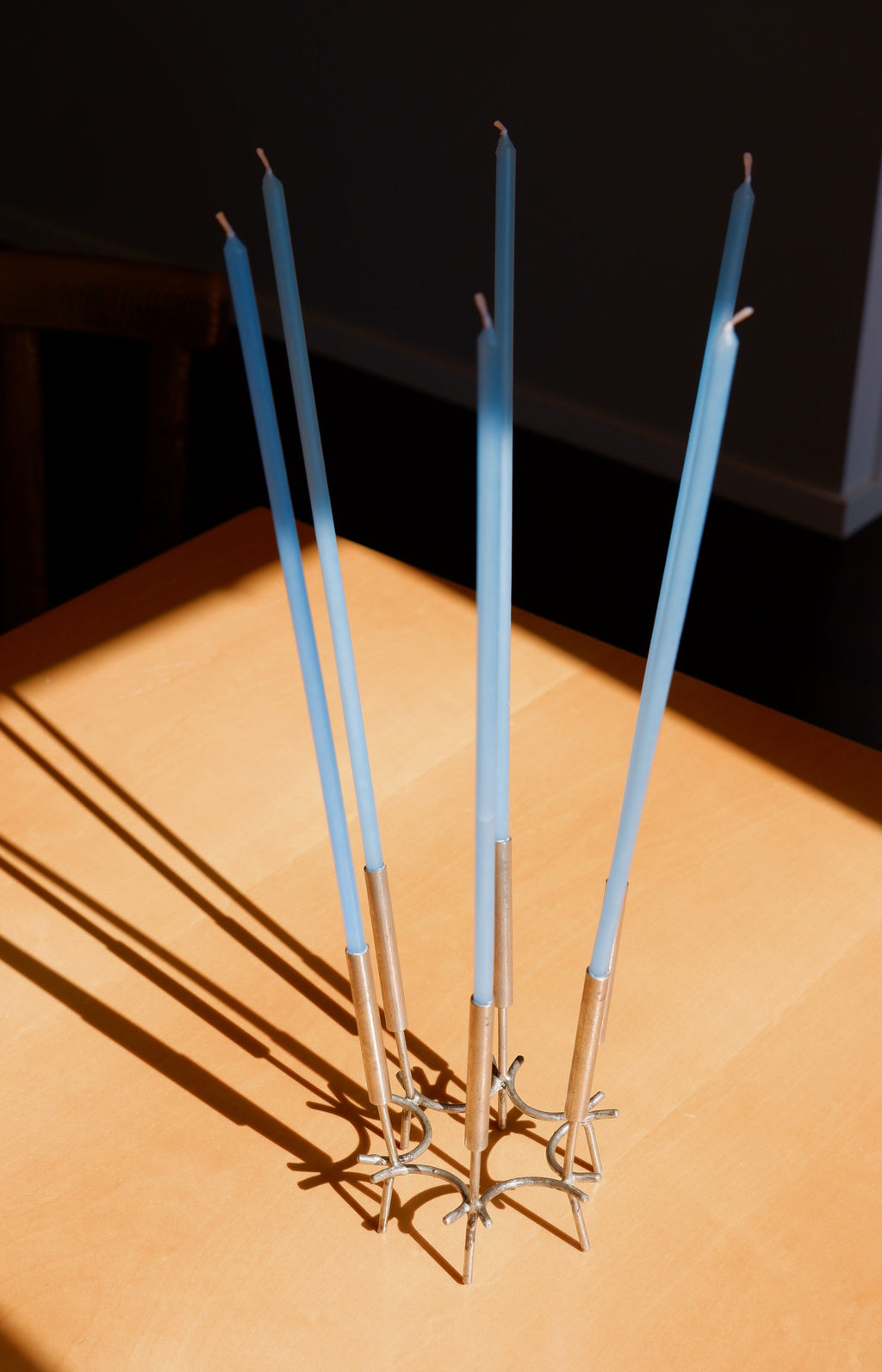 Paavo Tynell Candelabre, nikel brass circa 1960.
