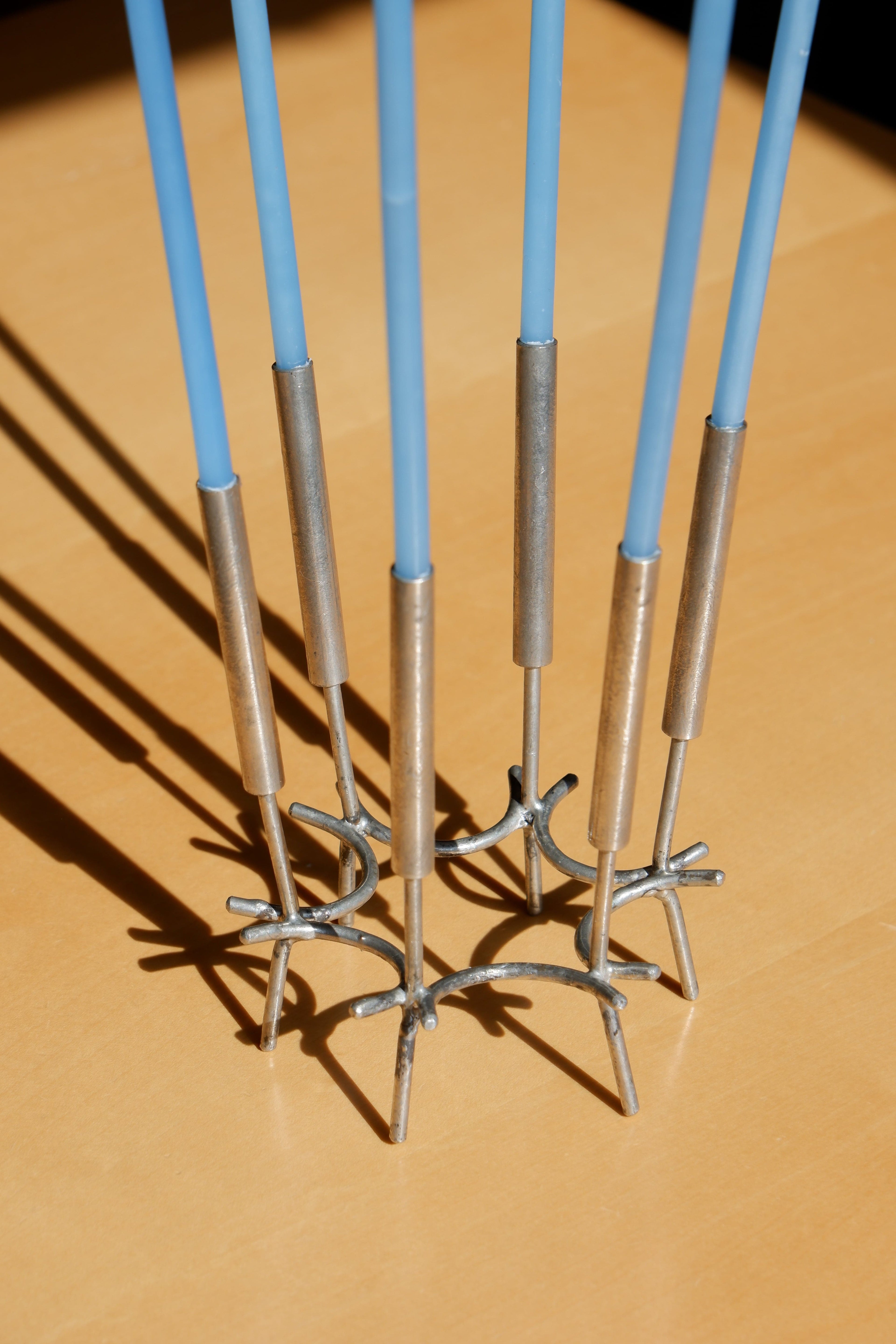 Paavo Tynell Candelabre, nikel brass circa 1960.