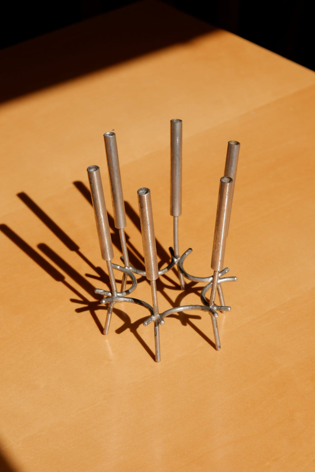 Paavo Tynell Candelabre, nikel brass circa 1960.