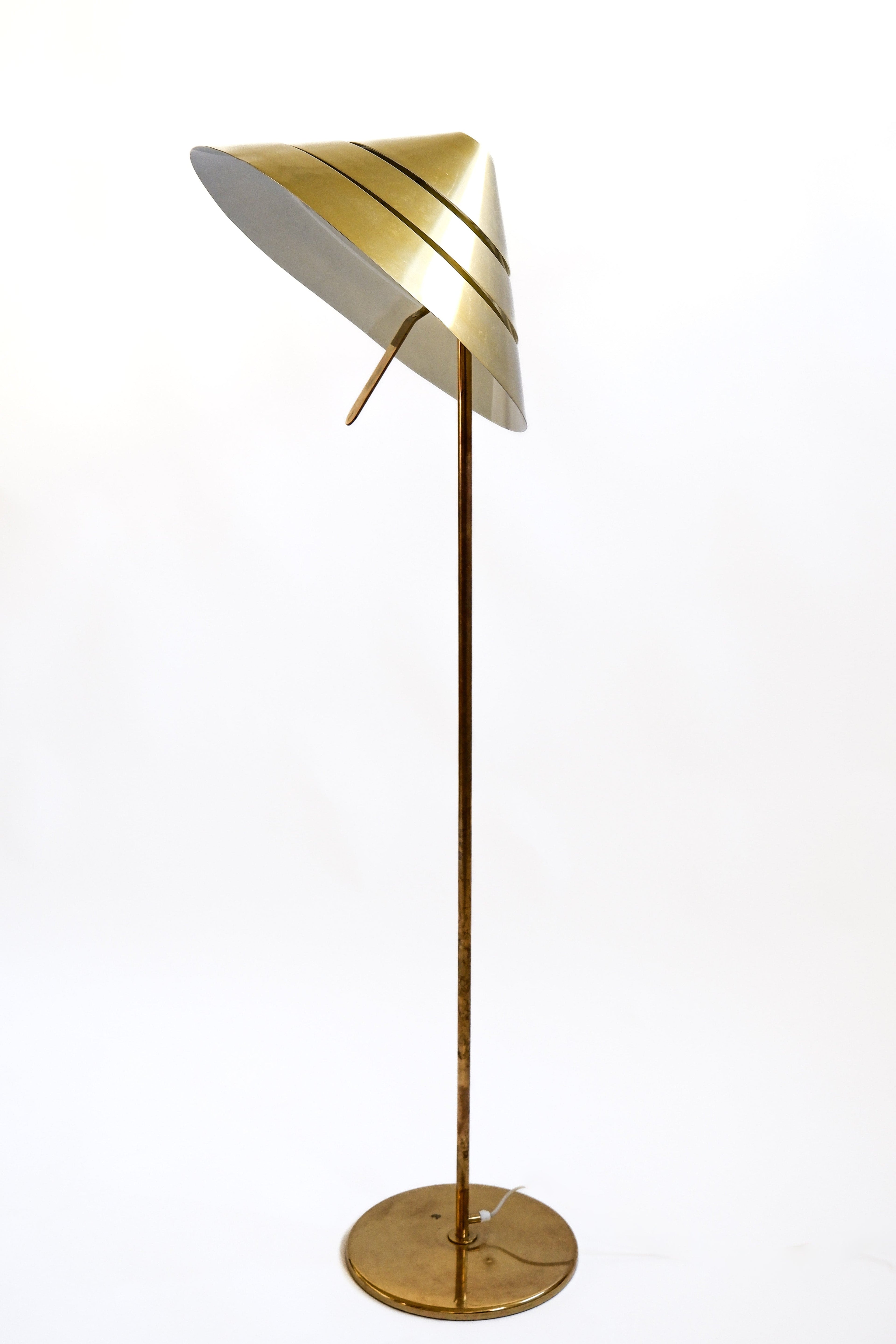 Hans Agne Jakobsson, brass floor lamp model Tropicana, circa 1970.