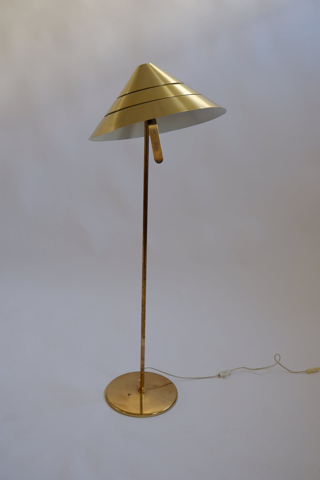 Hans Agne Jakobsson, brass floor lamp model Tropicana, circa 1970.