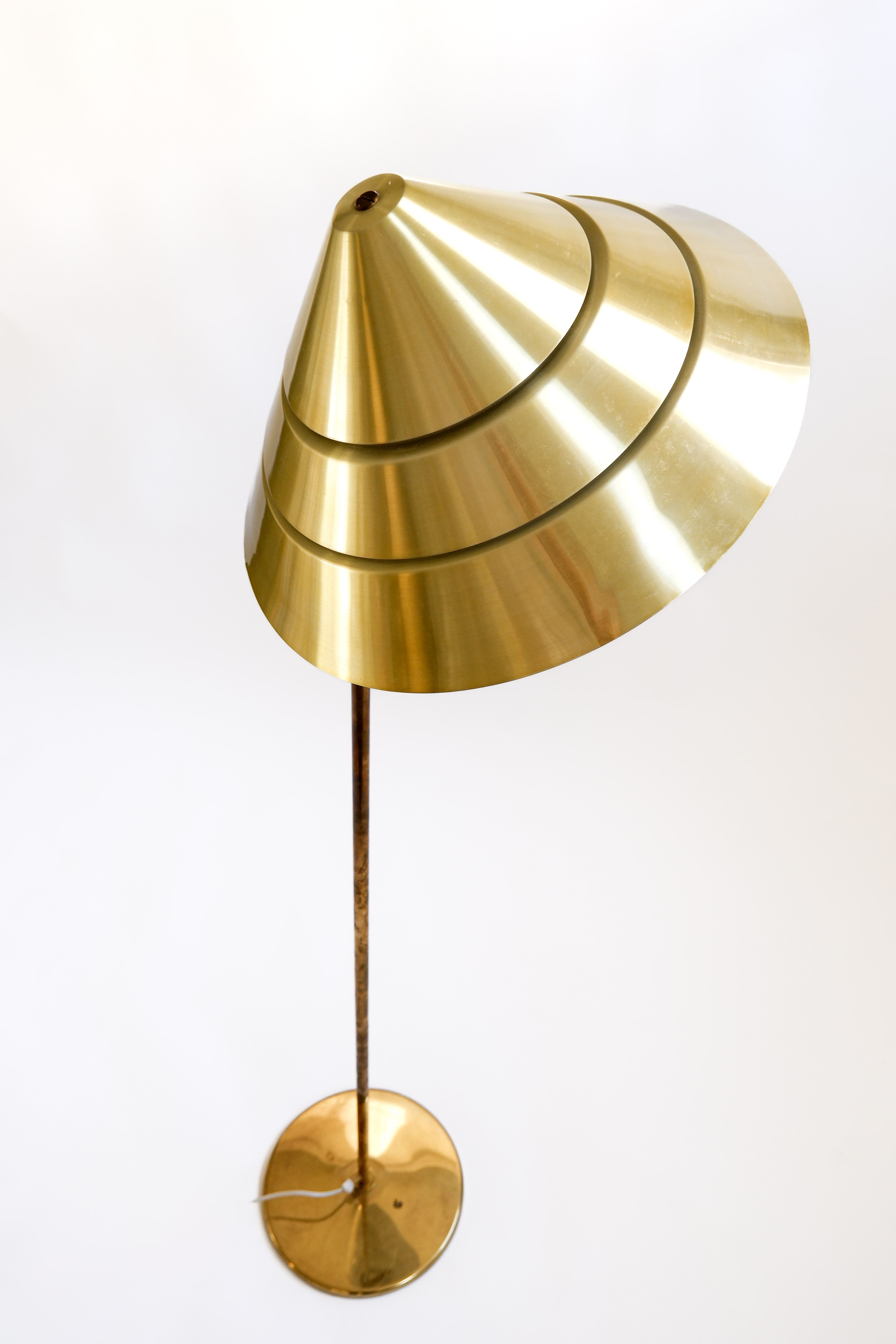 Hans Agne Jakobsson, brass floor lamp model Tropicana, circa 1970.