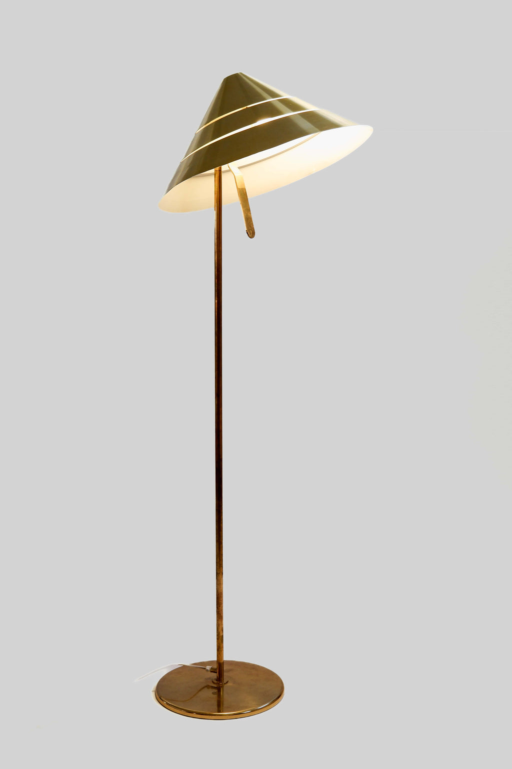 Hans Agne Jakobsson, brass floor lamp model Tropicana, circa 1970.