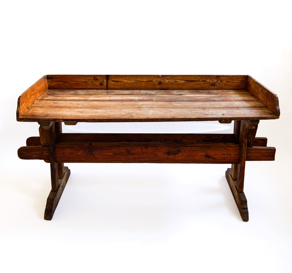 Swedish Antic console table in pine, late XIX century.