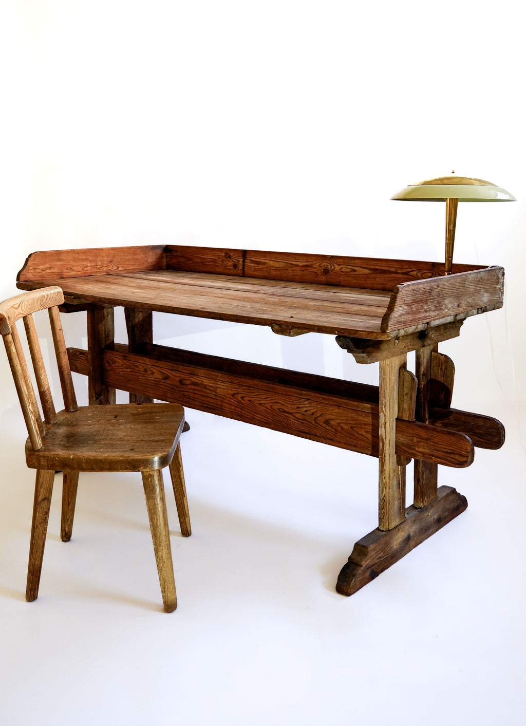Swedish Antic console table in pine, late XIX century.
