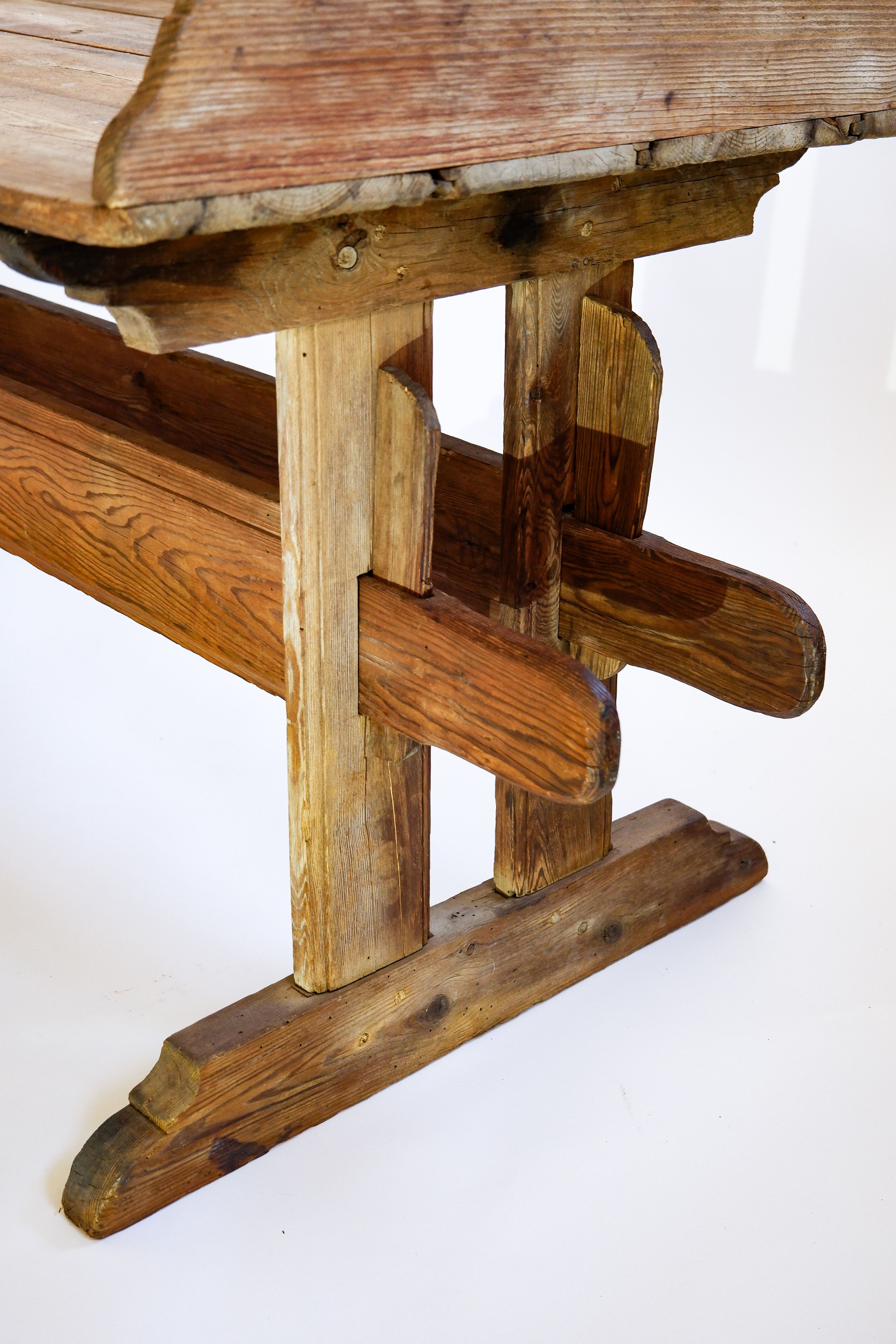 Swedish Antic console table in pine, late XIX century.