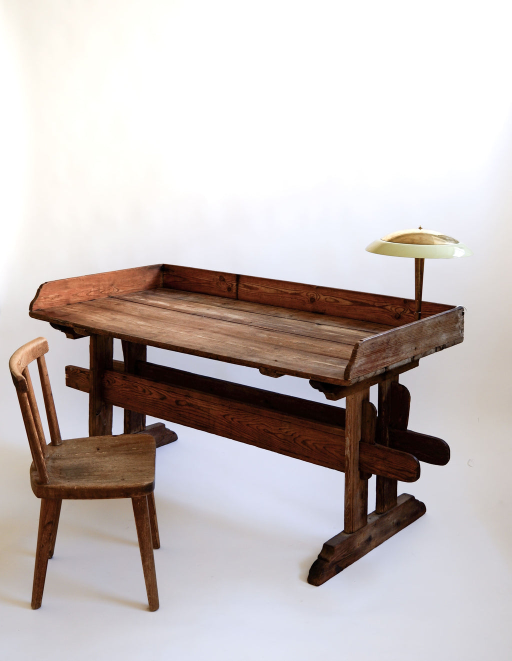 Swedish Antic console table in pine, late XIX century.