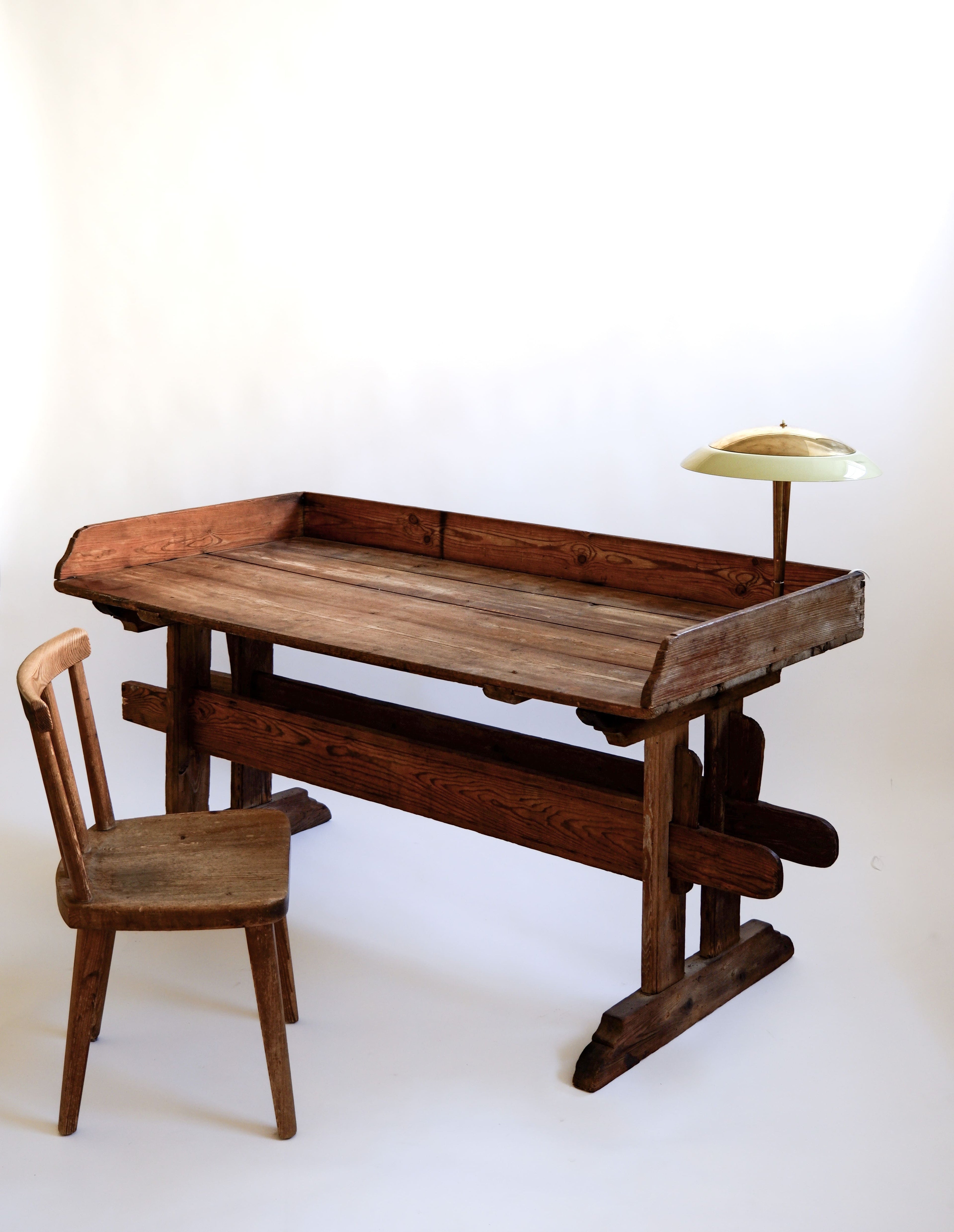 Swedish Antic console table in pine, late XIX century.