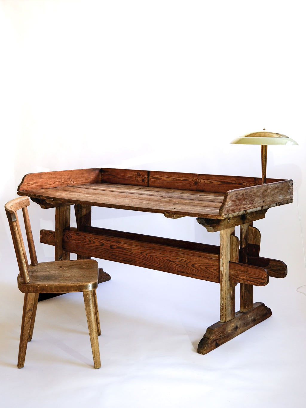Swedish Antic console table in pine, late XIX century.