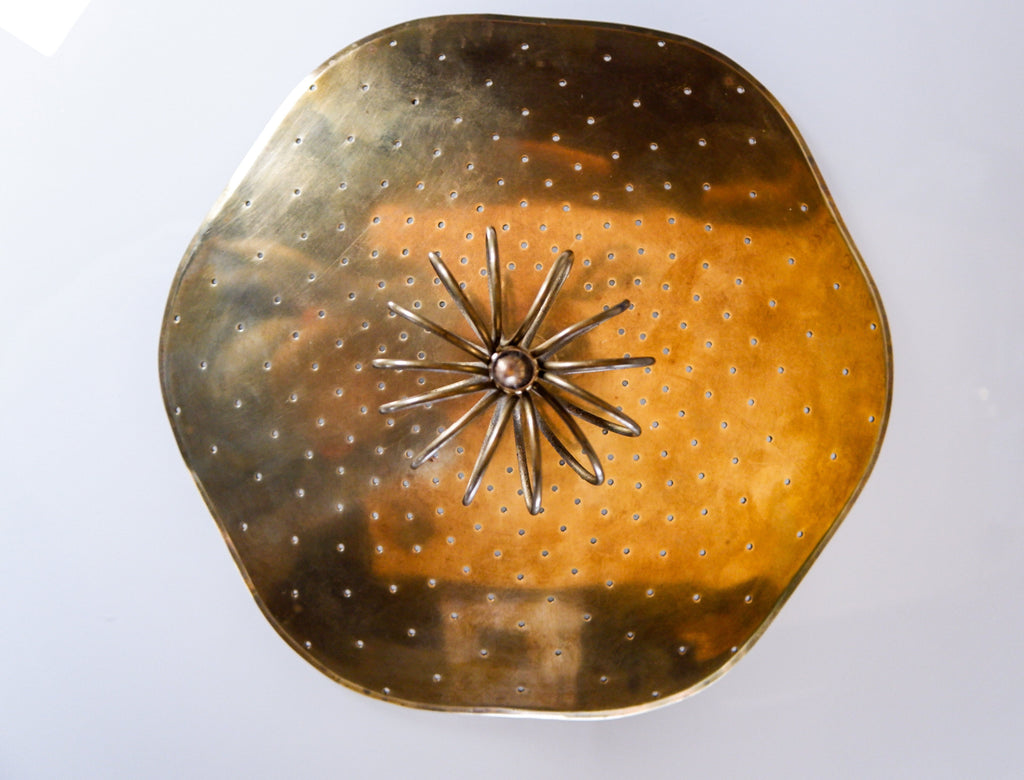 Paavo Tynell Oversized chandelier circa 1940, Opal & brass.