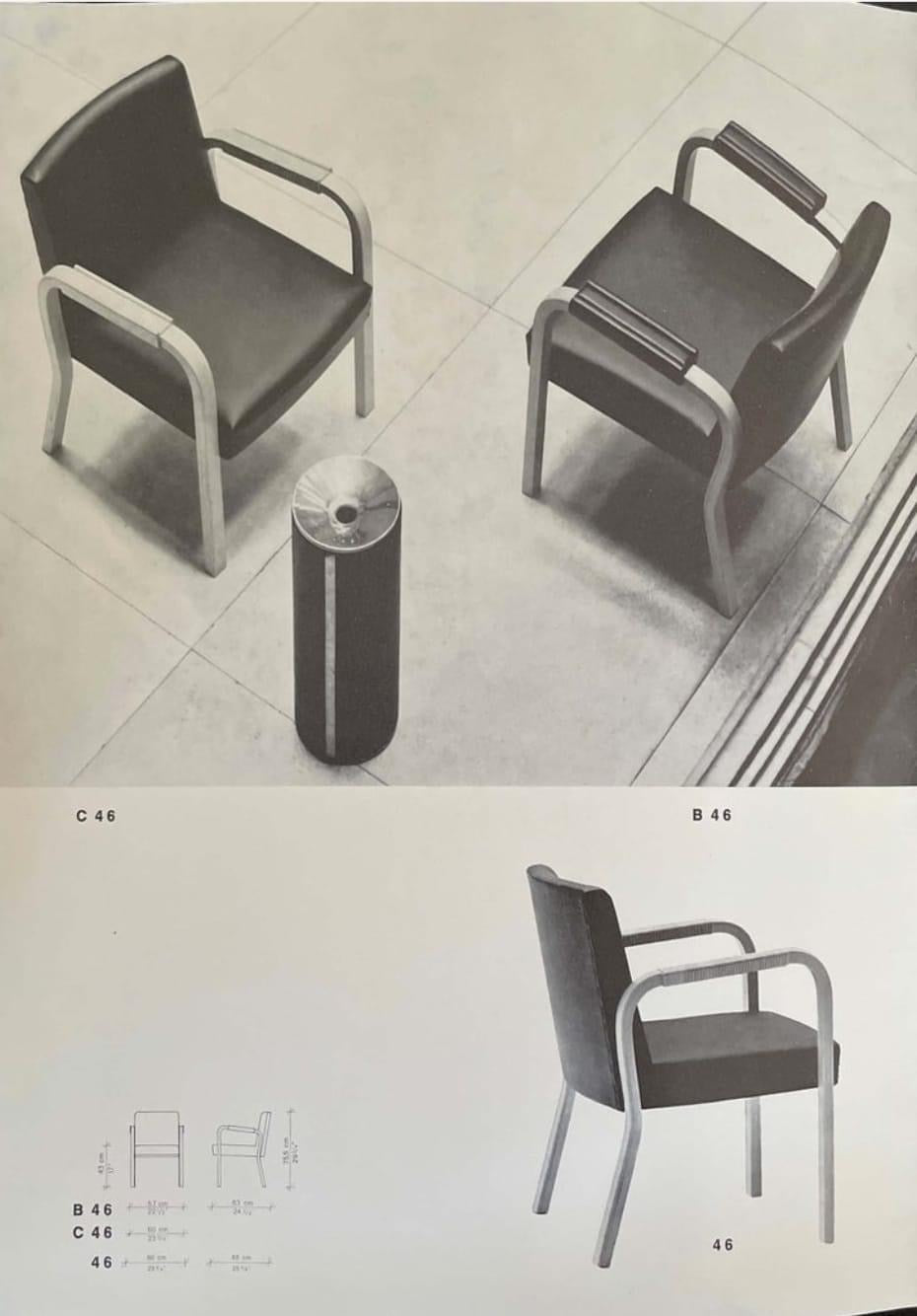 Alvar Aalto, rare variation of the model 46 for Artek, circa 1960.